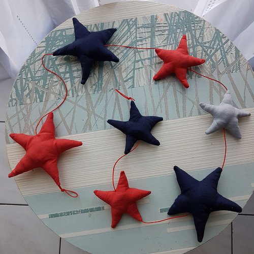 Guirlande   étoiles pour décoration chambre enfant.