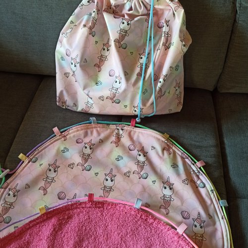 Tapis pieds au sec et sac imperméable