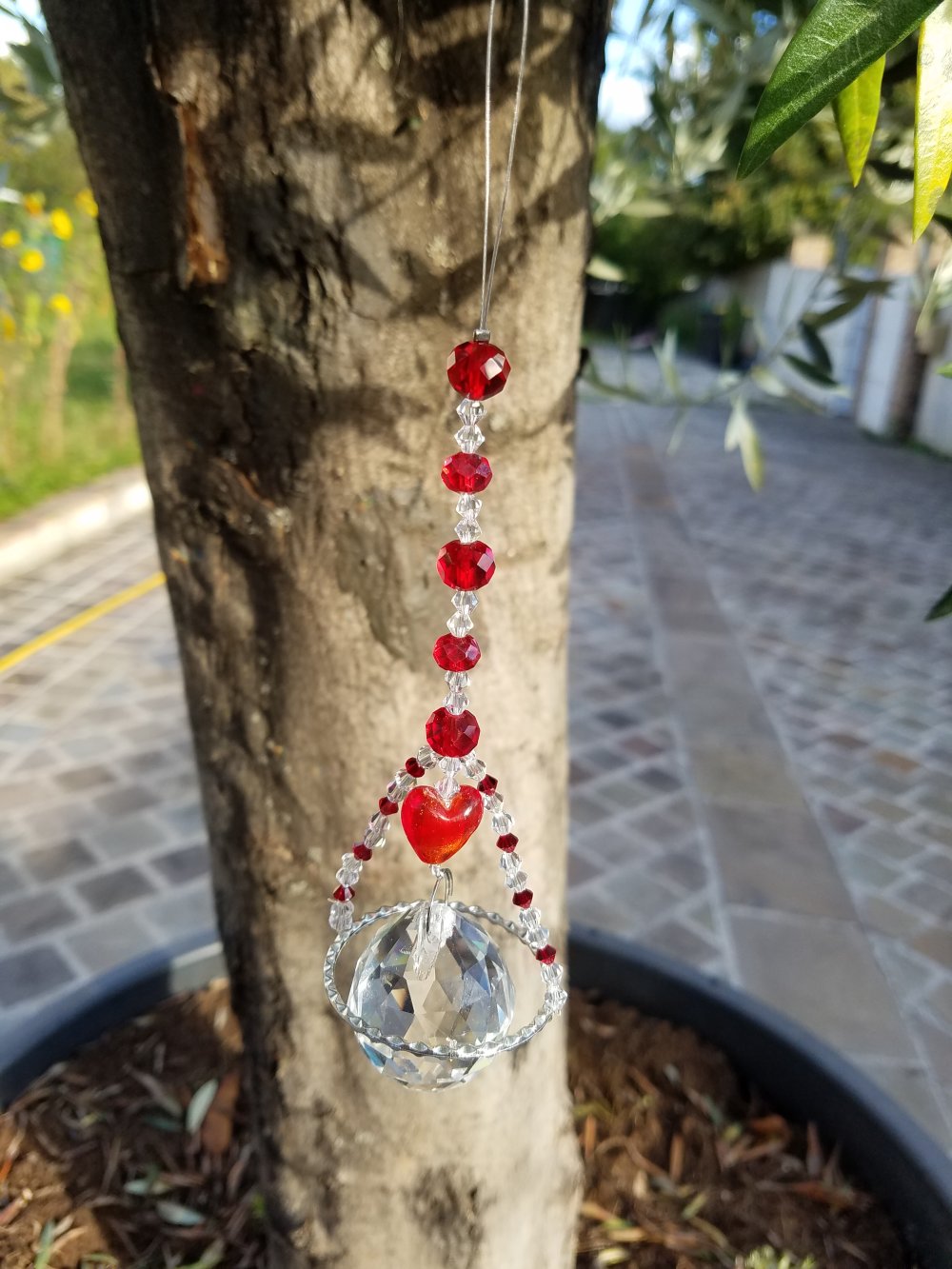 Attrape-soleil cristaux et arbre de vie