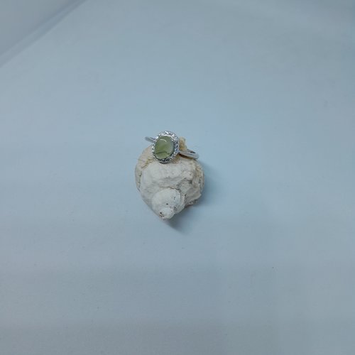 Bague réglable améthyste brute en argent 925 création unique