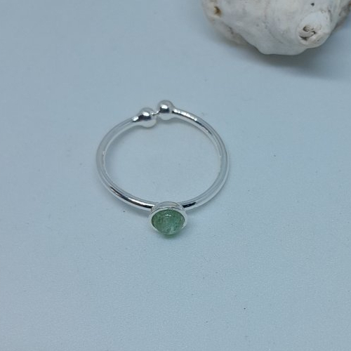 Fine bague aventurine réglable création unique