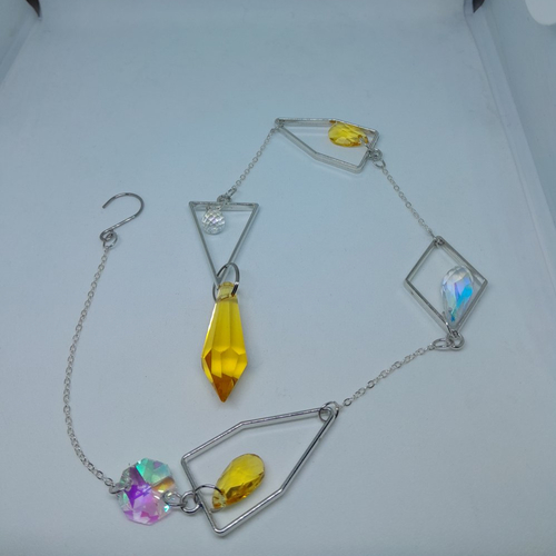 Attrape-soleil capteur de soleil jaune et irisé création unique nouveau