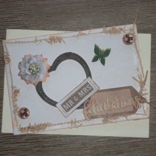 Carte De Felicitations Pour Mariage Faite Main Un Grand Marche