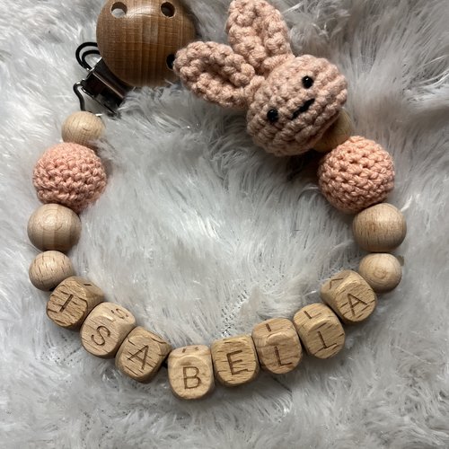 Attache tétine au crochet