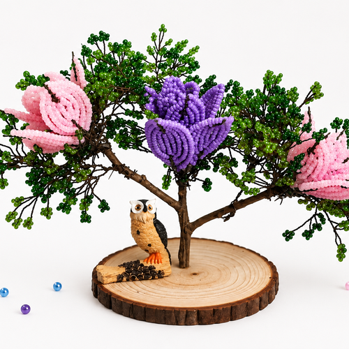 Fleur de perlune – arbre fleuri en perles