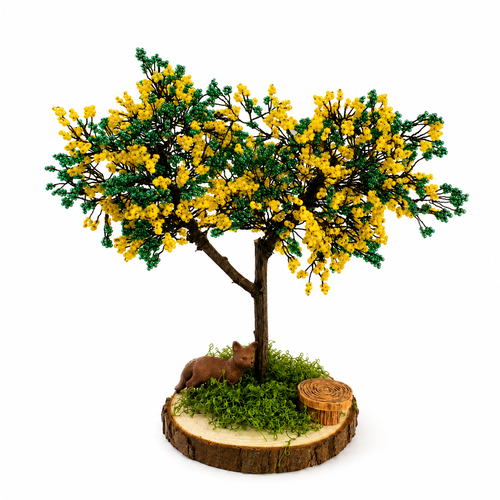 Aurore de perlune – arbre en perles fait main