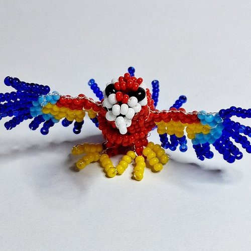 Perroquet en perles de rocaille – couleurs personnalisables