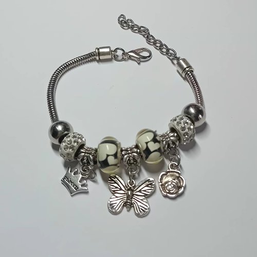 Bracelet "ma collection" – style pandora modulable en acier inox