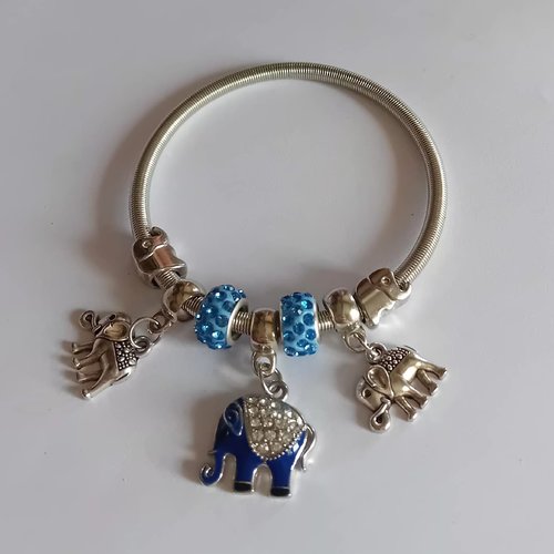 Bracelet "éléphant sacré" en acier inox