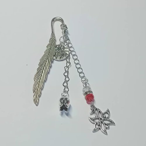 Marque-page plume "éclat floral"