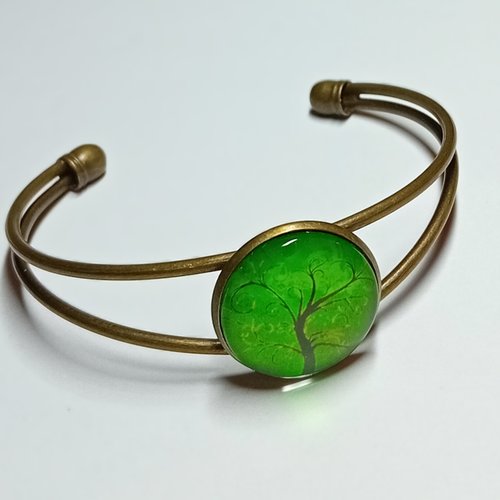 Bracelet arbre de vie vert nature