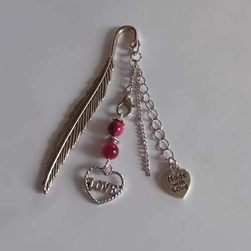 Marque-page bijou "éclat de prune"