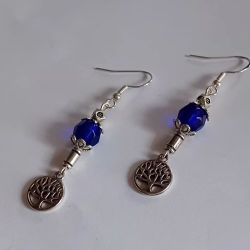 Boucles d'oreilles thème nuit d'hiver