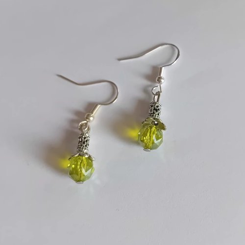 Boucles d'oreilles thème la nature verte