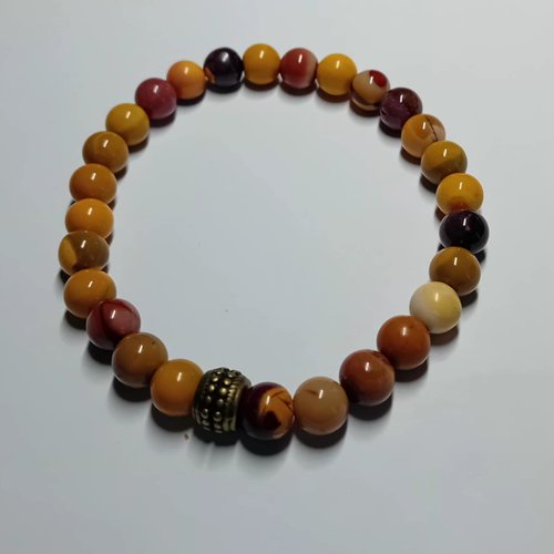 Bracelet en jaspe mokaïte