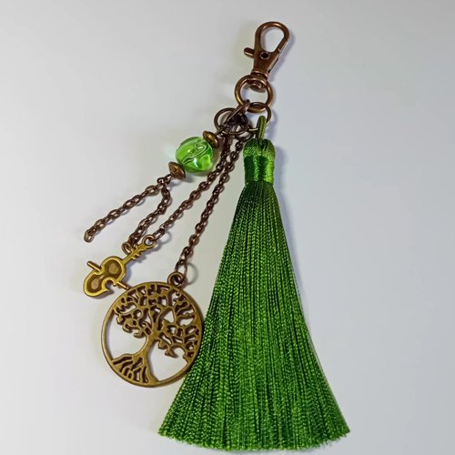 Bijou de sac & porte-clés "nature éternelle" (vert)