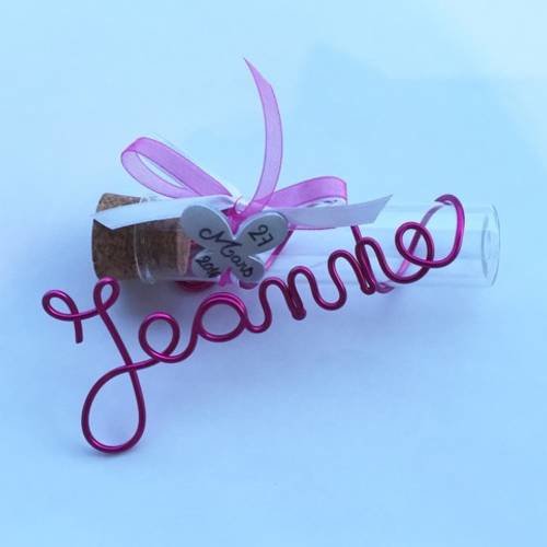 Restant dû pour commande réservée jeanne 20 contenants éprouvettes en verre pour un baptême le 27 mars 2016 