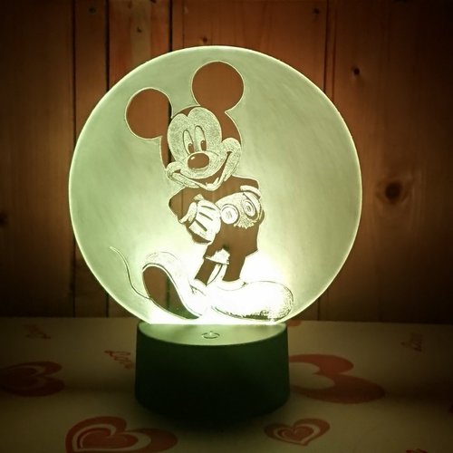 Lampe led tactile lumineuse à l'effigie de mickey