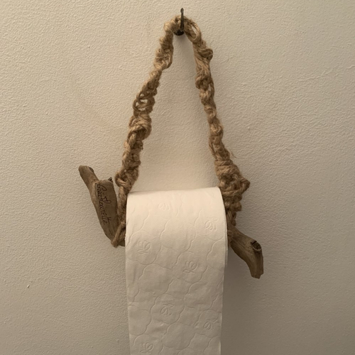 Support papier toilette en bois flotté
