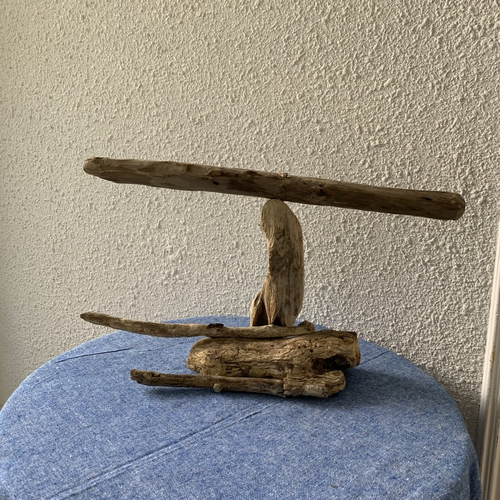 Porte bracelets écolo en bois flotté pour bijouterie
