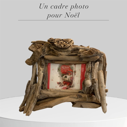 Cadre photo en bois flotté