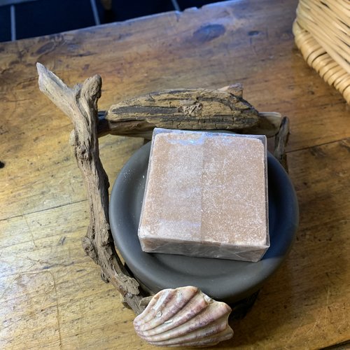 Porte savon en bois flotté et coupelle ronde