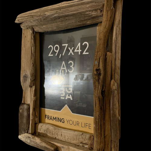 Cadre photo en bois flotté pour intérieur style bord de mer