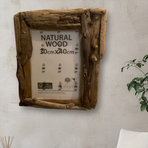 Cadre photo en bois flotté pour intérieur style bord de mer