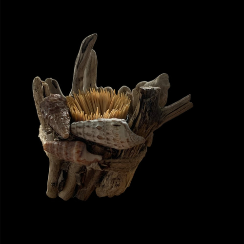 Pot en bois flotté pour piques olives