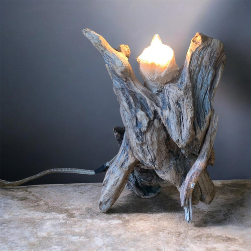 Magnifique lampe naturelle en bois flotté