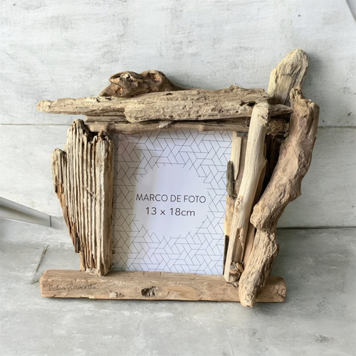 Cadre photo en bois flotté, pour photo 13x18 cm