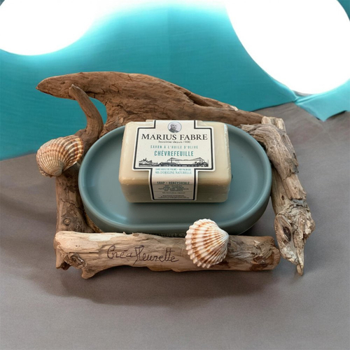 Porte savon naturel,  en bois flotté et coupelle