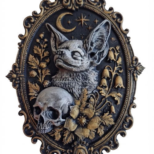 Cadre baroque chauve souris gothique