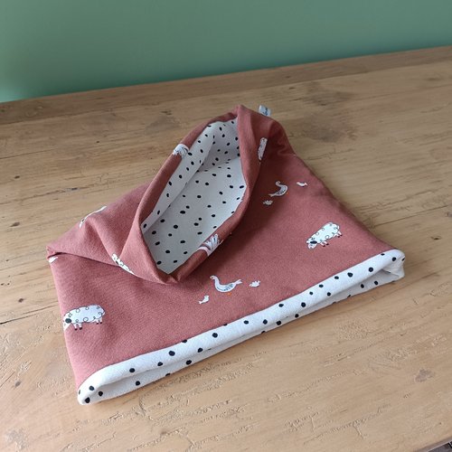 Snood enfant fille réversible