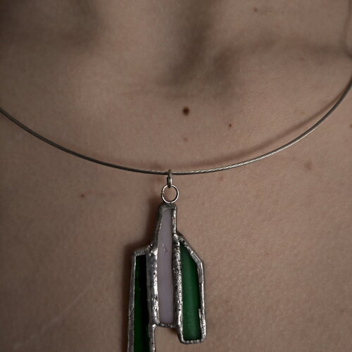 Pendentif en vitrail tiffany