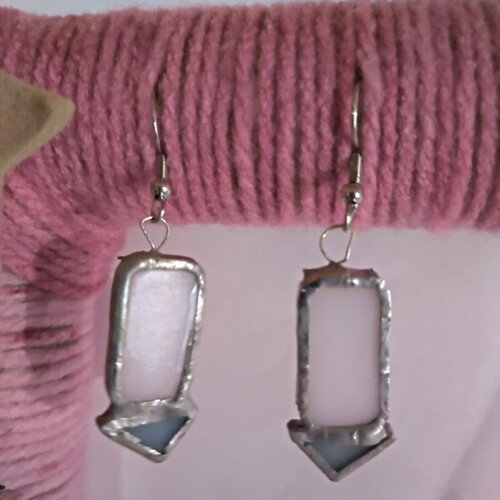 Boucles d'oreilles en vitrail tiffany