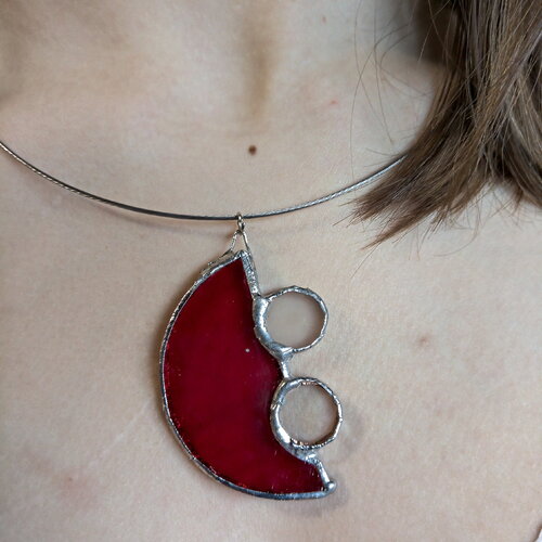 Collier en vitrail tiffany