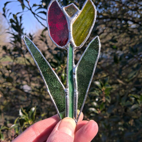 Tulipe en vitrail tiffany