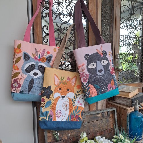 Tote bag collection dashwood studio - animaux de la forêt