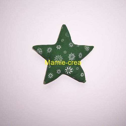 Décoration de noël petite étoile en tissu imprimé