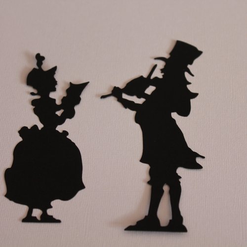 Découpe scrapbooking silhouette  " les musiciens de noel   "