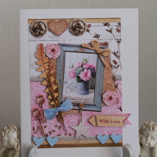 Carte Double Romance With Love A Offrir Pour Toute Occasion Decors Colles En 3d Un Grand Marche