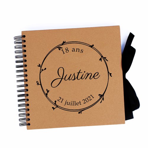 Livre D Or Anniversaire Kraft Personnalise Petit Modele Couronne Champetre Les Envies De Cleo Un Grand Marche