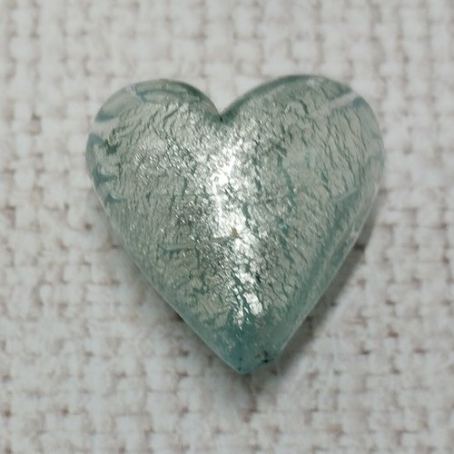 Perles cœur en verre