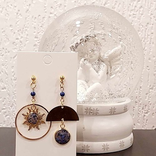 Boucles acier inoxydable dorée dépareillées