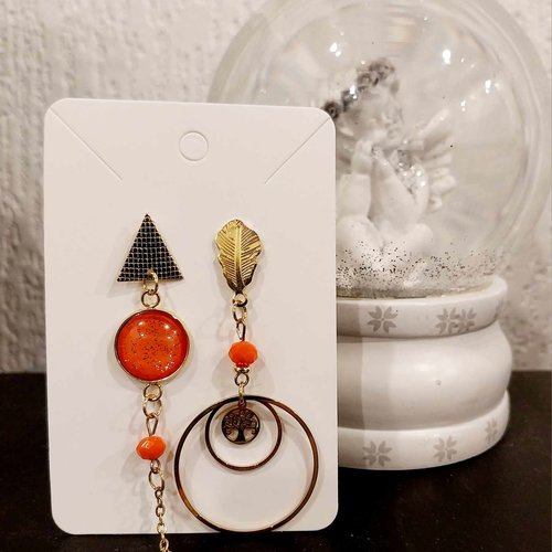 Boucles acier inoxydable "eclat d'orange"