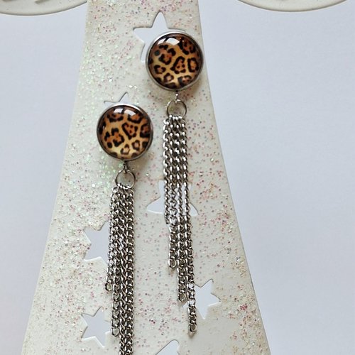 Boucles pendantes "léopard"