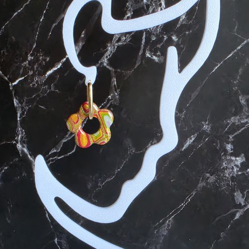 Boucles d'oreilles pampilles multicolores