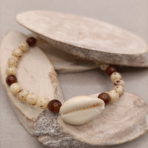 Aphrodite - bracelet de perles avec coquillage