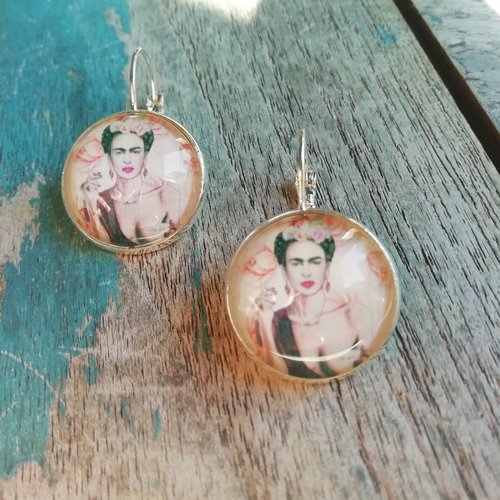 Boucles d'oreilles dormeuses frida kahlo